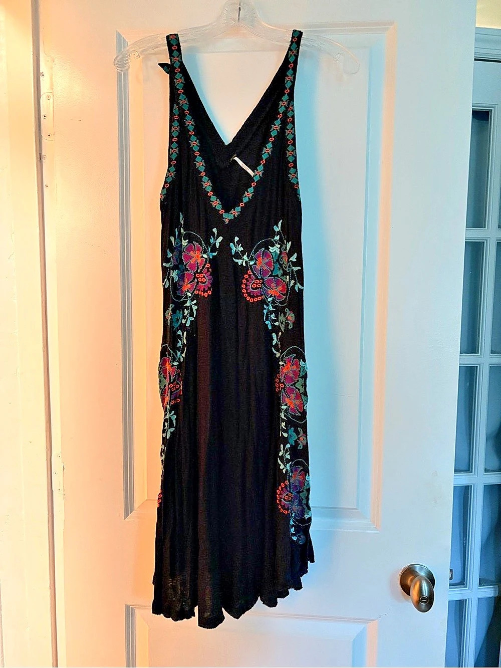 Free People Embroidered Floral Dress 
/ Tunic in Black